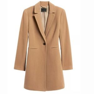 Banana Republic Italian melton top coat in camel
